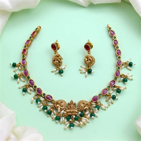 Super Lightweight Kids Friendly Kemp Lakshmi Necklace Set – Happy Pique