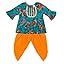 superminis Baby Girls Jaipuri Printed Frock Style Kurti With Frill ...