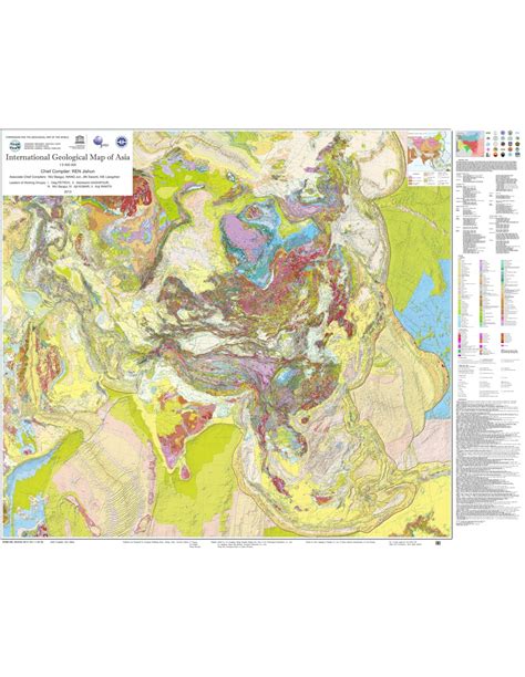 比例尺为 1:5 的亚洲国际地质图 - CCGM