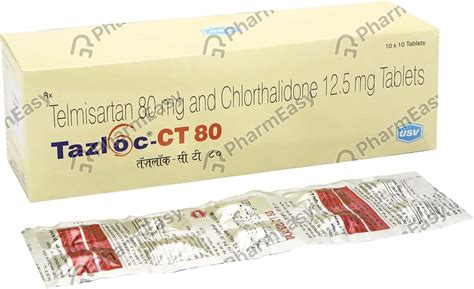 Tazloc Ct 80mg Strip Of 10 Tablets: Uses, Side Effects, Price & Dosage ...
