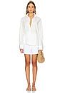 FAITHFULL THE BRAND Antibes Asymmetrical Mini Skirt in White | REVOLVE