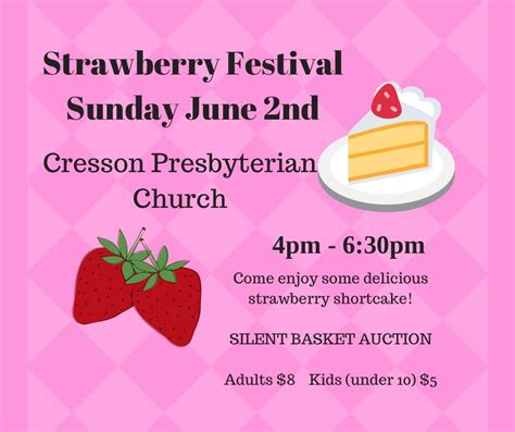Strawberry Festival, 301 Keystone Ave. Cresson PA, 2 June 2024 | AllEvents