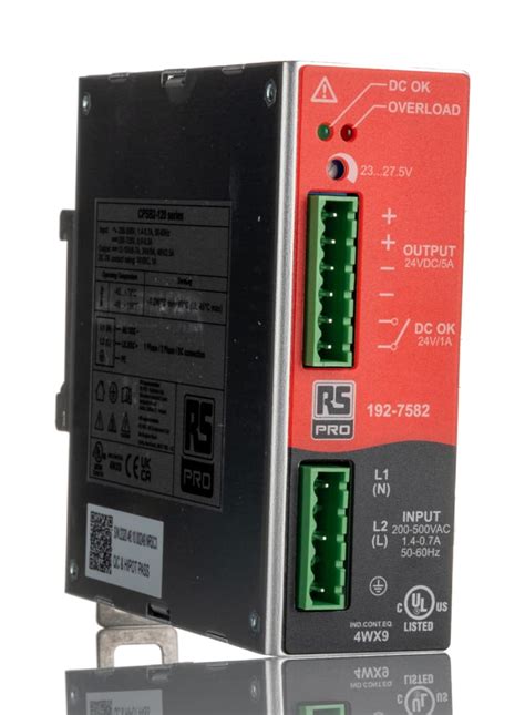 RS PRO | RS PRO Switched Mode DIN Rail Power Supply, 187 → 550 V ac ...
