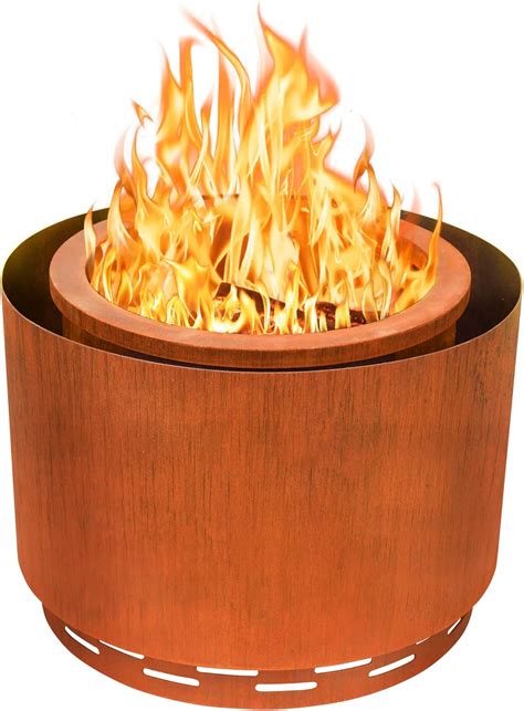 KOL 23.5 Dia. Corten Steel Smokeless Fire Pit, India | Ubuy