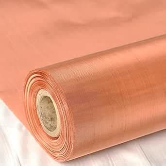 118'' x 39'' Copper Mesh Screen, 180 Mesh Conductive Metal Mesh, 99% ...