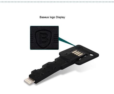 Baseus ® Ultra-Portable Key Design Apple Lightning Port Charging / Data ...