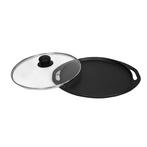 Buy Cast Iron 11 Inch Dosa/Roti/Pizza Pan With Glass Lid