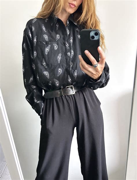 Y2K Printed Shirt / Unisex Buttoned Top / Fire Print Blouse / Rave Techno Top Wear / Sexless ...