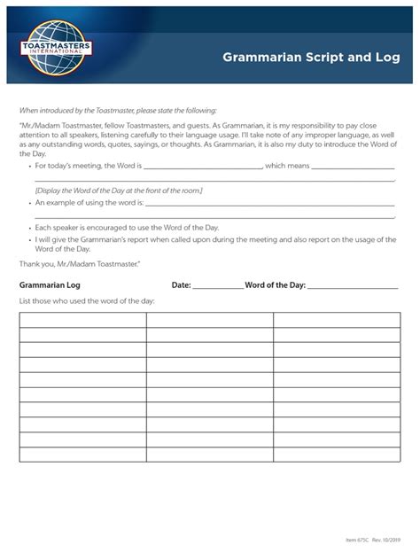 Image result for Toastmaster Script Sample