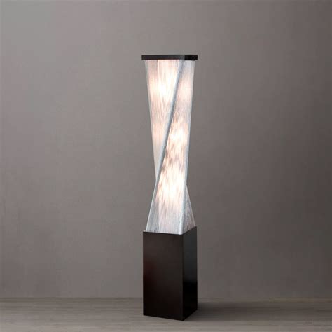 Torque Accent Floor Lamp – 54″, Tall Base, Espresso Wood finish, Silver ...