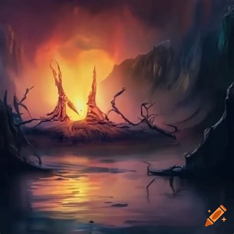 Image of the river styx on Craiyon