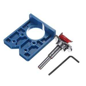 35mm ABS Hinge Hole Drilling Jig Set Guide Tool Kit Template Positioner ...