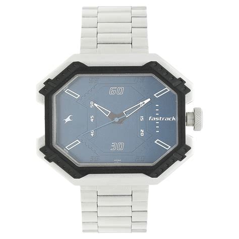 Buy Online Fastrack Quartz Analog Blue Dial Metal Strap Watch for Guys ...