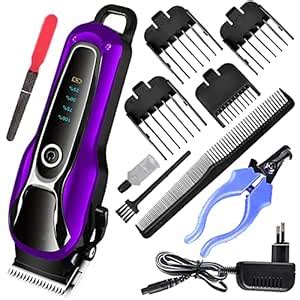 Pet Dog Hair Trimmer Grooming Rechargeable Powerful Cat Cutters Shaver ...