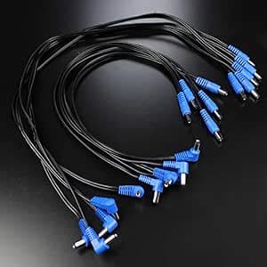 10 Pack Effects Pedal DC Power Patch Cables Cords Pedalboard 5.5mm / 2 ...