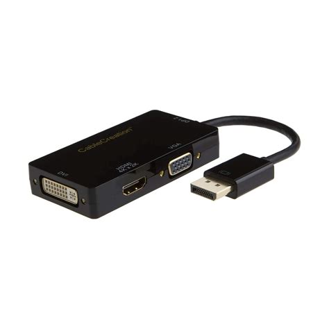CableCreation Multi-function Displayport to HDMI/DVI/VGA Adapter, 3 in ...