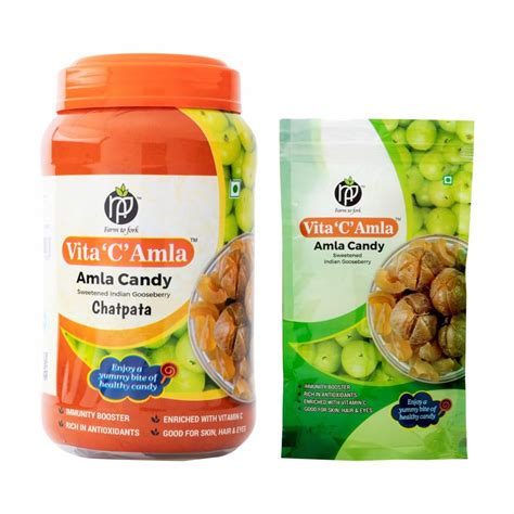 Vita C Amla Combo: Tangy Chatpata Amla Candy 1kg + Flavourful Sweet ...
