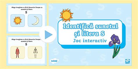 Identifică sunetul și litera S – Joc interactiv - Twinkl