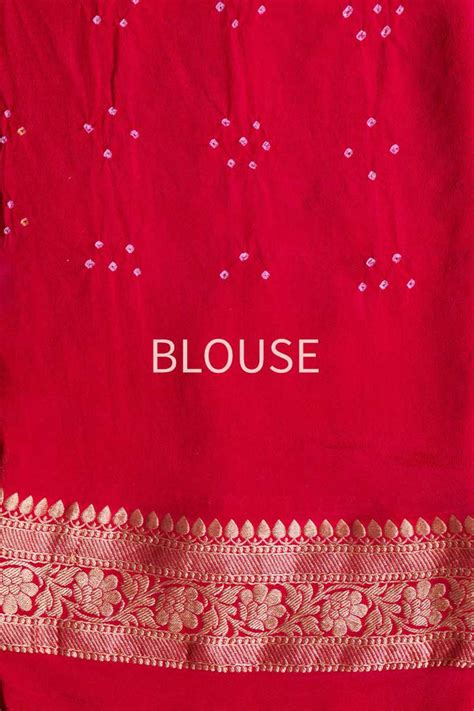 Pink Banarasi Georgette Bandhani Saree - Shivangi Kasliwal