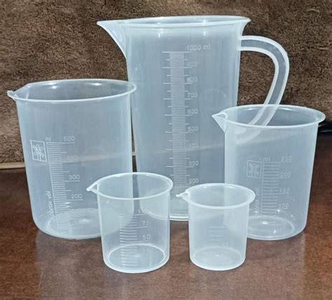 fastro Plastic Measuring Jug 1000ml & Measuring Beaker 500, 250, 100 ...