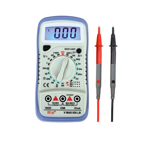 V MAS 830 LB Digital multimeter 600V DC AC 10A DC – V A R TECH