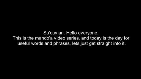 Mando'a lesson 3 Useful Words and Phrases - YouTube
