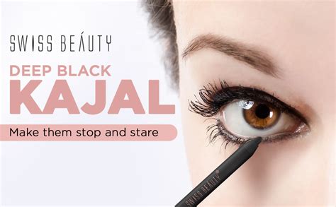 Buy Swiss Beauty Deep Black Kajal Non Transfer, Black, 1.2gm Online at ...