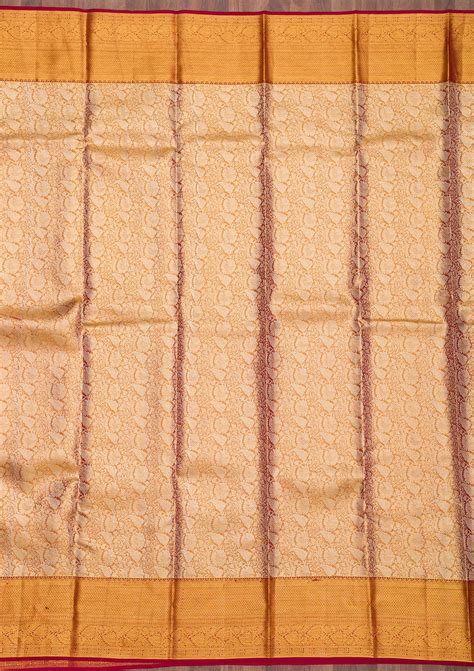 Buy Gold Zariwork Pure Silk Saree - Koskii