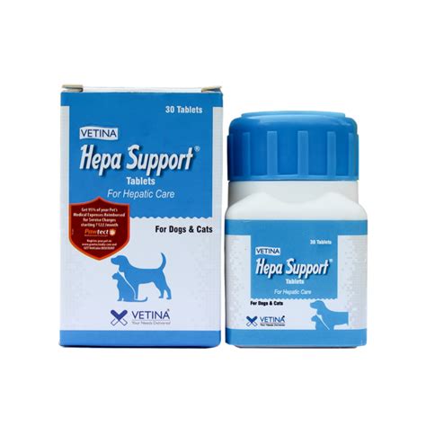Vetina Hepa Support For Hepatic Care For Dogs and Cats 30 Tablet