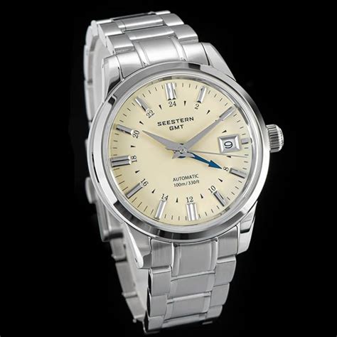 Seestern S446 GMT Watch Cream Dial (Seiko NH34 GMT movement) – DREAM ...