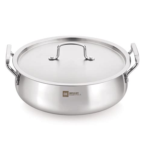 Buy Bergner BE Essential Tri-Ply Stainless Steel 32 cm Biryani Handi ...