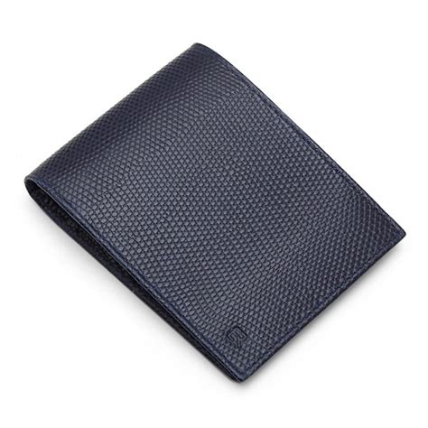 Buy Elliot Rhodes Navy Lizard Print Bifold Wallet for Men Online | The ...