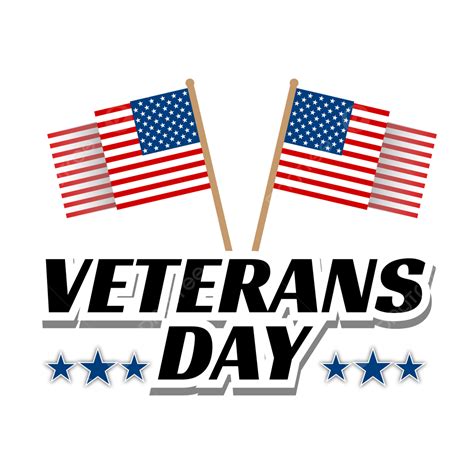 Happy Veterans Day America Usa Flag Transparent Background Vector ...