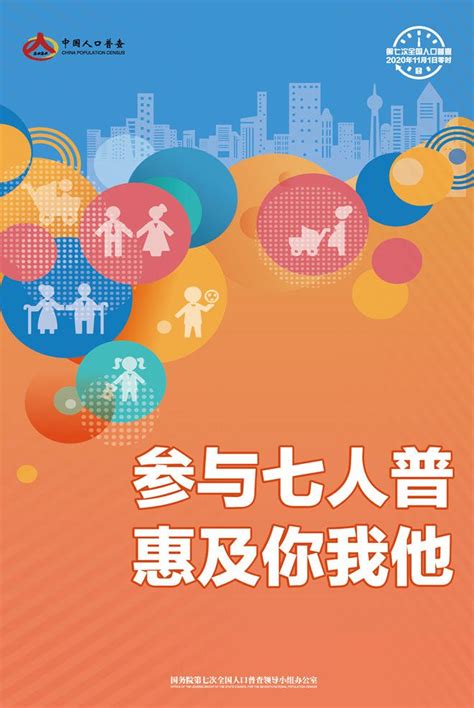 2020第七次全国人口普查宣传海报- 上海本地宝