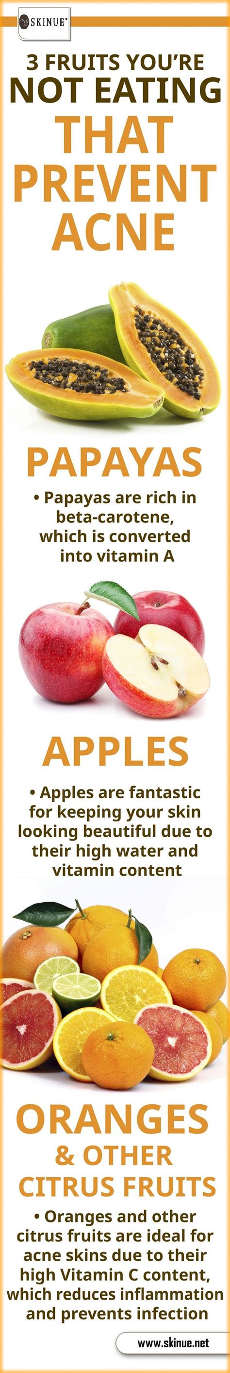 3 Fruits that Prevent Acne | Visual.ly | Acne causing foods, Prevent acne, Healthy recipes
