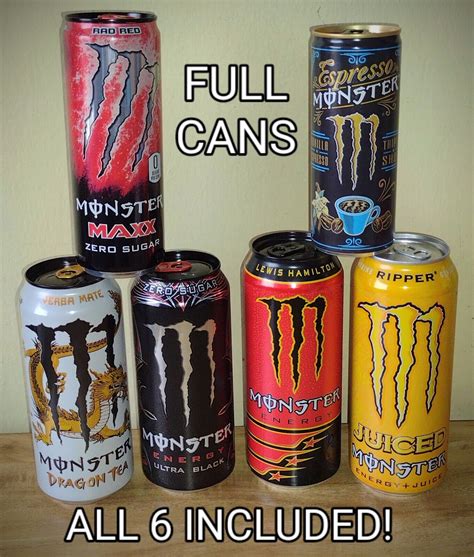RARE! Set of 6 Discontinued MONSTER ENERGY DRINK | Ubuy India