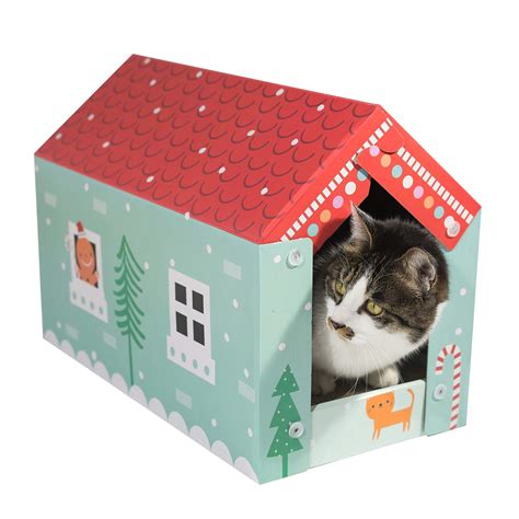 Buy House Cat Scratcher and Resting Lounge Pad with Beautiful House ...