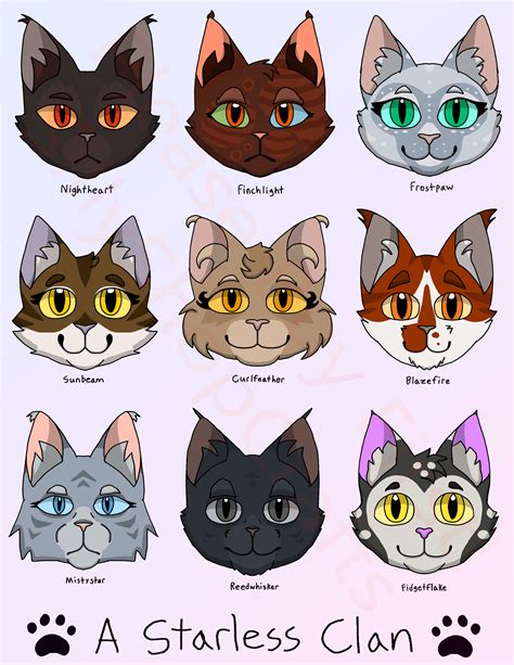 Warrior Cats SVG Digital Stickers INSTANT DOWNLOAD: A Starless Clan ...