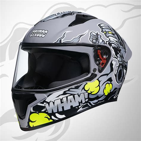Studds Thunder D10 ISI and DOT Certified Full Face Graphic Helmet for ...