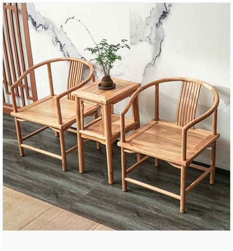 新中式老榆木圈椅禅意实木仿古茶室椅客厅单人椅组合明清古典家具-休闲椅-2021美间（软装设计采购助手）