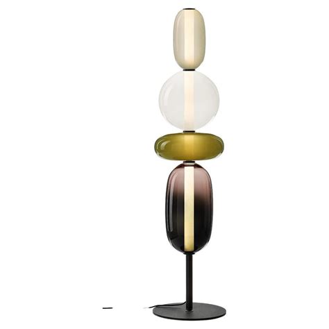 Contemporary Blown Crystal Glass Floor Lamp - Pebbles by Boris Klimek ...