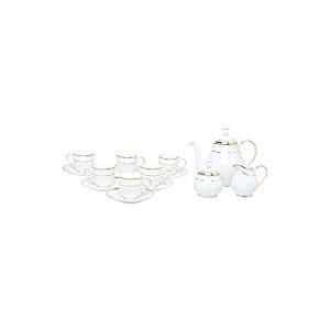 Buy Grey Rose Printed Tea Set of 17 (White_Free Size) Online at Low ...