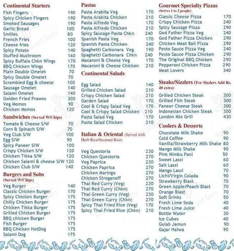 Menu at Friends Diner, Bengaluru, 107