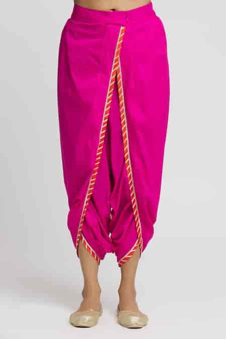 Buy Pink Silk, Cotton, Chiffon Gota Patti, Surbhi Thread Work Kurta ...