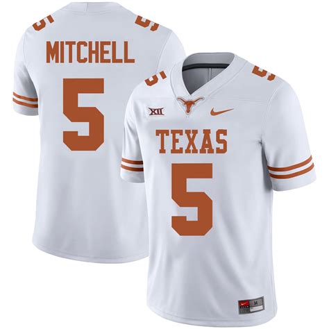Texas Longhorns #5 Adonai Mitchell College Football Jersey - Stadium ...