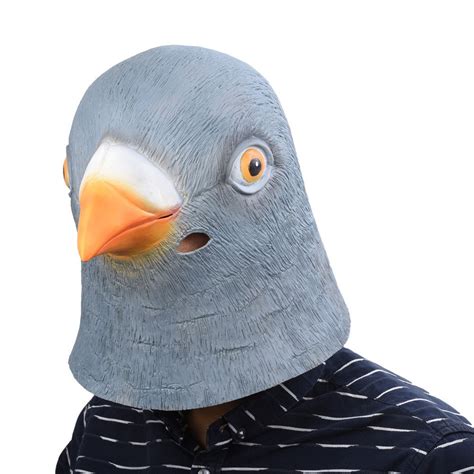 PARTY STORY Pigeon Latex Head Mask Rubber Animal Head Mask Halloween ...