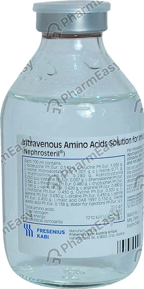Buy Nephrosteril Bottle Of 250ml Solution For Infusion Online & Save Up ...