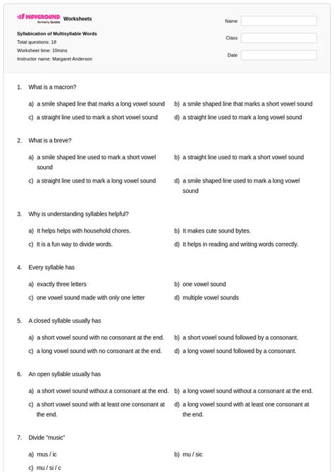 50+ Syllabication worksheets for Class 2 on Wayground | Free & Printable