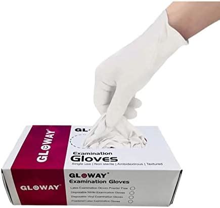 Latex Examination Hand Gloves, Pack of 100, Medium Size, Medical ...