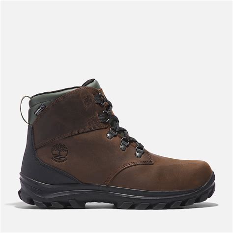 Chillberg Mid Lace-Up Waterproof Snow Boot for Men in Dark Brown